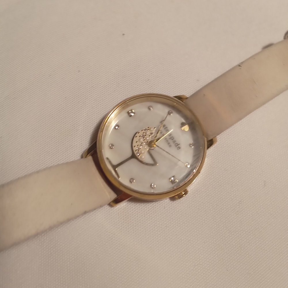 kate spade White and Gold Tree Motif Ladies Watch